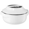 imageOggi White 15qt Microwaveable Insulated Serving Bowl  Double Wall Food Container with Stainless Steel Liner Great for Picnics ampamp Parties23 Quart