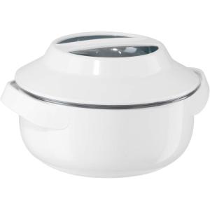 imageOggi White 15qt Microwaveable Insulated Serving Bowl  Double Wall Food Container with Stainless Steel Liner Great for Picnics ampamp Parties15Quart