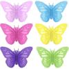 imageOggi Set of 6 Silicone Butterfly Suction Wine Glass Charms  Reusable Glass Markers Multicolor Drink Markers for Parties Gifts for Wine Lovers EasyUse Charms