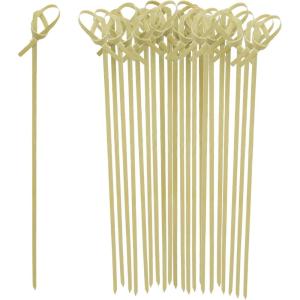 imageOGGI Bamboo Cocktail Picks Sticks 50 pcs  Bamboo Martini Picks Reusable Wood Cocktail Skewers Martini Sticks for Olives Appetizers Bamboo Garnish Picks 425  11cmCocktail Sticks