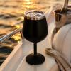 imageOggi Vacuum Insulated Wine Glass 10 oz 300 ml Stainless Steel Double Wall Stem Wine Glass with Lid Unbreakable Outdoor Wine Glasses Metal Wine Glass Gift for Women amp Men  BlackBlack