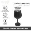 imageOggi Vacuum Insulated Wine Glass 10 oz 300 ml Stainless Steel Double Wall Stem Wine Glass with Lid Unbreakable Outdoor Wine Glasses Metal Wine Glass Gift for Women amp Men  BlackBlack