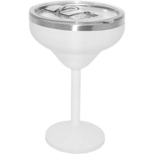 imageOggi Vacuum Insulated Margarita Goblet 10 oz 300 ml Stainless Steel Double Wall Margarita Tumbler with Lid Stemmed Margarita Glass No Sweat Cocktail Glasses Gifts for Women amp Men  WhiteBlanco