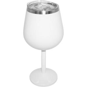 imageOggi Vacuum Insulated Wine Glass 10 oz 300 ml Stainless Steel Double Wall Stem Wine Glass with Lid Unbreakable Outdoor Wine Glasses Metal Wine Glass Gift for Women amp Men  BlackWhite