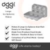 imageOGGI Small Ice Cube Tray 2 Mini Ice Cube Trays Tiny Ice Cube Maker Flexible 160 Cavity Silicone Ice Trays for Freezer Crushed Pebble Ice Cubes for Moscow Mules Cocktails amp Juices BPA Free  BlueGray