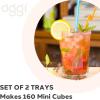 imageOGGI Small Ice Cube Tray 2 Mini Ice Cube Trays Tiny Ice Cube Maker Flexible 160 Cavity Silicone Ice Trays for Freezer Crushed Pebble Ice Cubes for Moscow Mules Cocktails amp Juices BPA Free  BlueGray