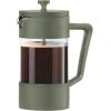 imageOggi Borosilicate Glass French Press Coffee Maker  34oz  8 Cup Capacity Coffee Press Single Serve Coffee Maker Stainless Steel Lid amp Plunger Make Great Coffee Gifts  GrayGreen