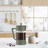imageOggi Borosilicate Glass French Press Coffee Maker  34oz  8 Cup Capacity Coffee Press Single Serve Coffee Maker Stainless Steel Lid amp Plunger Make Great Coffee Gifts  GrayGreen