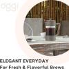 imageOggi Borosilicate Glass French Press Coffee Maker  34oz  8 Cup Capacity Coffee Press Single Serve Coffee Maker Stainless Steel Lid amp Plunger Make Great Coffee Gifts  GrayTaupe