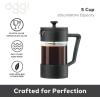 imageOggi Borosilicate Glass French Press Coffee Maker  34oz  8 Cup Capacity Coffee Press Single Serve Coffee Maker Stainless Steel Lid amp Plunger Make Great Coffee Gifts  GrayBlack