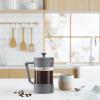 imageOggi Borosilicate Glass French Press Coffee Maker  34oz  8 Cup Capacity Coffee Press Single Serve Coffee Maker Stainless Steel Lid amp Plunger Make Great Coffee Gifts  GrayGray