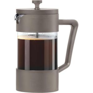 imageOggi Borosilicate Glass French Press Coffee Maker  34oz  8 Cup Capacity Coffee Press Single Serve Coffee Maker Stainless Steel Lid amp Plunger Make Great Coffee Gifts  GrayTaupe