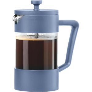 imageOggi Borosilicate Glass French Press Coffee Maker  34oz  8 Cup Capacity Coffee Press Single Serve Coffee Maker Stainless Steel Lid amp Plunger Make Great Coffee Gifts  GrayBlue