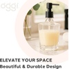 image:imageOGGI 10oz Faceted Glass Soap Dispenser with Satin Silver Pump  Elegant Refillable Oggi Soap Dispenser for Bathroom Kitchen Sink or Hand Sanitizer  RustResistant Dispenser PumpClear