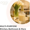 image:imageOGGI 10oz Faceted Glass Soap Dispenser with Satin Silver Pump  Elegant Refillable Oggi Soap Dispenser for Bathroom Kitchen Sink or Hand Sanitizer  RustResistant Dispenser PumpClear