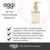 image:imageOGGI 10oz Faceted Glass Soap Dispenser with Satin Silver Pump  Elegant Refillable Oggi Soap Dispenser for Bathroom Kitchen Sink or Hand Sanitizer  RustResistant Dispenser PumpClear