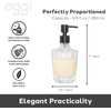 image:imageOGGI 10oz Faceted Glass Soap Dispenser with Satin Silver Pump  Elegant Refillable Oggi Soap Dispenser for Bathroom Kitchen Sink or Hand Sanitizer  RustResistant Dispenser PumpClear