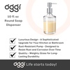 image:imageOGGI 10oz Faceted Glass Soap Dispenser with Satin Silver Pump  Elegant Refillable Oggi Soap Dispenser for Bathroom Kitchen Sink or Hand Sanitizer  RustResistant Dispenser PumpClear