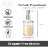 image:imageOGGI 10oz Faceted Glass Soap Dispenser with Satin Silver Pump  Elegant Refillable Oggi Soap Dispenser for Bathroom Kitchen Sink or Hand Sanitizer  RustResistant Dispenser PumpClear