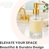 image:imageOGGI 10oz Faceted Glass Soap Dispenser with Satin Silver Pump  Elegant Refillable Oggi Soap Dispenser for Bathroom Kitchen Sink or Hand Sanitizer  RustResistant Dispenser PumpClear