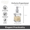 image:imageOGGI 10oz Faceted Glass Soap Dispenser with Satin Silver Pump  Elegant Refillable Oggi Soap Dispenser for Bathroom Kitchen Sink or Hand Sanitizer  RustResistant Dispenser PumpClear