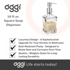 image:imageOGGI 10oz Faceted Glass Soap Dispenser with Satin Silver Pump  Elegant Refillable Oggi Soap Dispenser for Bathroom Kitchen Sink or Hand Sanitizer  RustResistant Dispenser PumpClear
