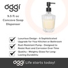 image:imageOGGI 10oz Faceted Glass Soap Dispenser with Satin Silver Pump  Elegant Refillable Oggi Soap Dispenser for Bathroom Kitchen Sink or Hand Sanitizer  RustResistant Dispenser PumpClear