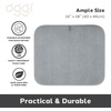 image:imageOGGI Absorbent Reversible Microfiber Dish Drying Mat for Kitchen Dish Drying Pad 18 Inch x 24 Inch Extra Large BlackGray