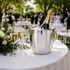 image:imageOGGI Stainless Steel Champagne Bucket 4 Liter 425 Qt Large Champagne Bucket with Handles for Parties amp Celebrations Sparkling Wine Ice Bucket for Indoor amp Outdoor Entertaining