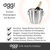 image:imageOGGI Stainless Steel Champagne Bucket 4 Liter 425 Qt Large Champagne Bucket with Handles for Parties amp Celebrations Sparkling Wine Ice Bucket for Indoor amp Outdoor Entertaining