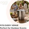 image:imageOGGI Stainless Steel Ice Bucket 3 Liter 32 Qt Classic Ice Bucket with Handles for Parties amp Entertaining Unbreakable Bar Accessories for Indoor amp Outdoor Use