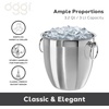 image:imageOGGI Stainless Steel Ice Bucket 3 Liter 32 Qt Classic Ice Bucket with Handles for Parties amp Entertaining Unbreakable Bar Accessories for Indoor amp Outdoor Use