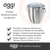 image:imageOGGI Stainless Steel Ice Bucket 3 Liter 32 Qt Classic Ice Bucket with Handles for Parties amp Entertaining Unbreakable Bar Accessories for Indoor amp Outdoor Use