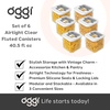 image:imageOggi Airtight Clear Fluted Canister Set of 6  Stackable Food Storage Containers with Lids Vintage Modern Farmhouse Style Kitchen Counter amp Pantry Organization Size  6 x 6425 fl oz  16 LtClear