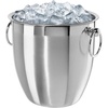 image:imageOGGI Stainless Steel Ice Bucket 3 Liter 32 Qt Classic Ice Bucket with Handles for Parties amp Entertaining Unbreakable Bar Accessories for Indoor amp Outdoor Use