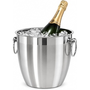 image:imageOGGI Stainless Steel Champagne Bucket 4 Liter 425 Qt Large Champagne Bucket with Handles for Parties amp Celebrations Sparkling Wine Ice Bucket for Indoor amp Outdoor Entertaining